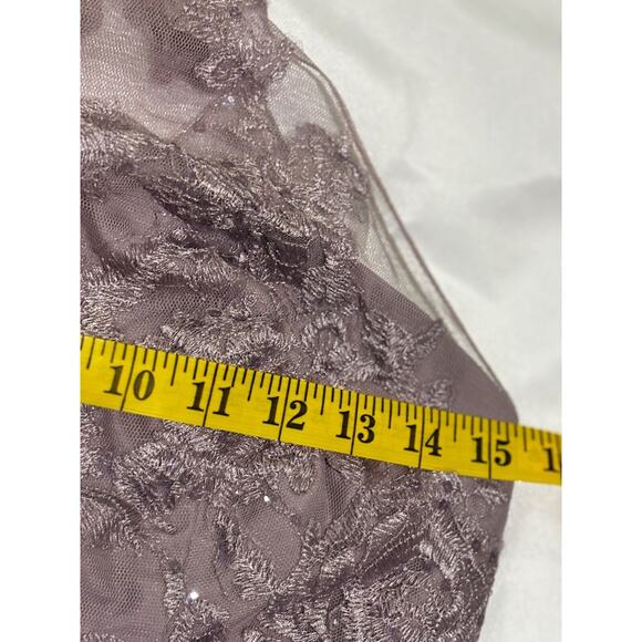 Lavender Haze Sz 4 maxi High-Neck Embroidered‎ overlay Dress hoco prom wedding - Picture 7 of 10
